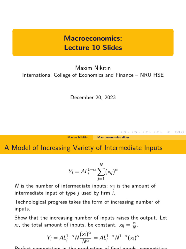 Macroeconomics: Intermediate Inputs Model | PDF | Monopoly | Subsidy