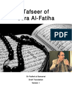 Tafseer of Sura Al-Fatiha by Dr Fadhel al-Samarrai