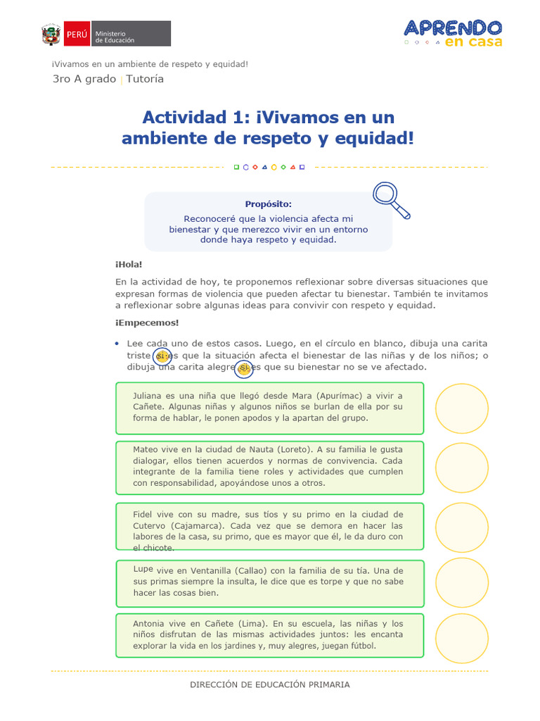 Niños y Niñas: Respeto y Equidad | PDF | Violencia