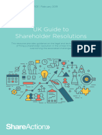 UK Guide To Shareholder Resolutions: Civil Society Resource - February 2019