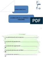 T5 La Dirección de La Empresa y Sus Funciones