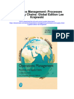 Operations Management Processes and Supply Chains Global Edition Lee Krajewski Full Chapter