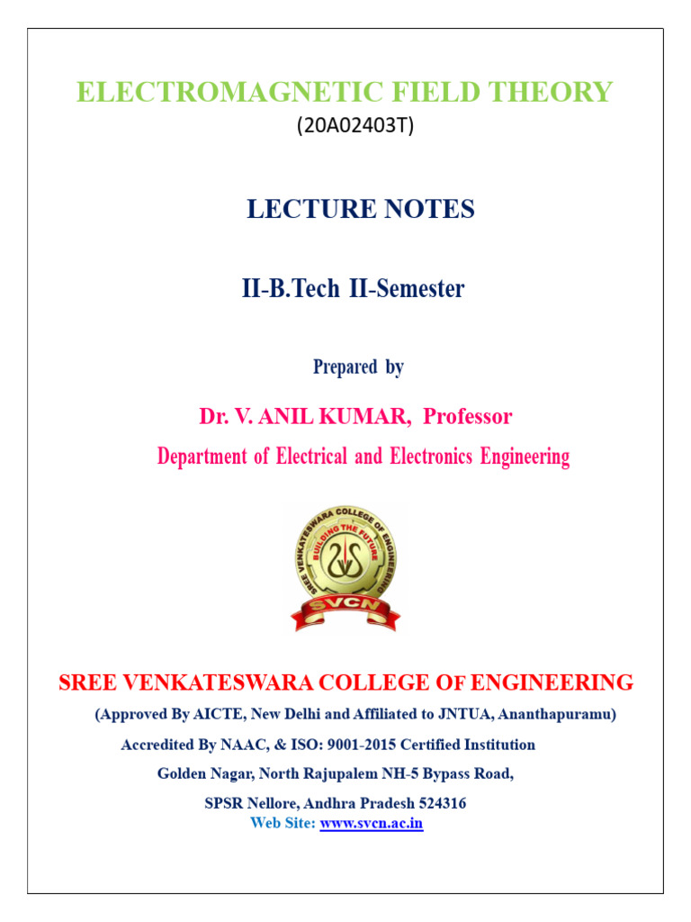 EMFT Material | PDF | Capacitor | Capacitance