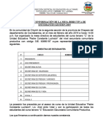 Actas de Conformacioin de Centro de Estudiantes Gestion 2019