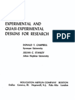 Experiement and Quasi Experimental Designs for Research