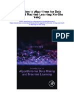 Download Introduction To Algorithms For Data Mining And Machine Learning Xin She Yang full chapter