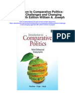 Introduction To Comparative Politics Political Challenges and Changing Agendas 8Th Edition William A Joseph Full Chapter