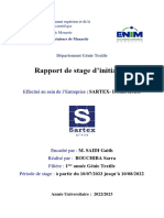 Rapport de Stage de L'entreprise SARTEX