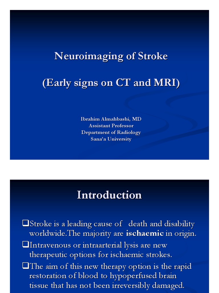 Neuroimaging Conference PDF Stroke Ischemia