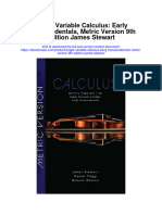 Download Single Variable Calculus Early Transcendentals Metric Version 9Th Edition James Stewart all chapter