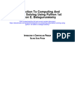 Download Introduction To Computing And Problem Solving Using Python 1St Edition E Balaguruswamy full chapter