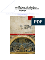 The Roman Martyrs Introduction Translations and Commentary Michael Lapidge Full Chapter