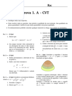 Prova 1. A - CVT: Nome: Ra