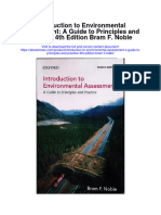 Introduction To Environmental Assessment A Guide To Principles and Practice 4Th Edition Bram F Noble Full Chapter