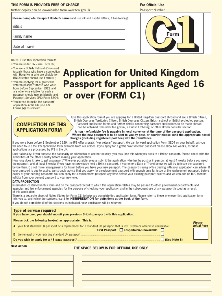 Cea Form C1 Renewal