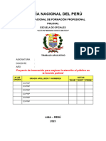 Un Proyecto de Innovación para Mejorar La Atención Al Público en La Función Policial