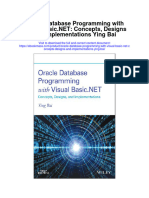 Download Oracle Database Programming With Visual Basic Net Concepts Designs And Implementations Ying Bai full chapter
