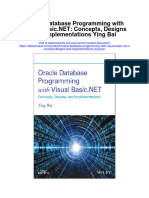 Oracle Database Programming With Visual Basic Net Concepts Designs and Implementations Ying Bai Full Chapter