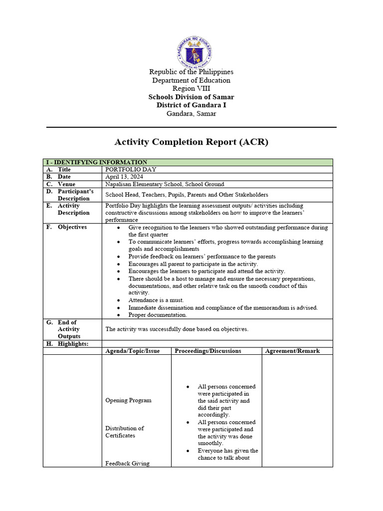 Second Quarter Portfolio Day Report | PDF | Learning | Human Communication