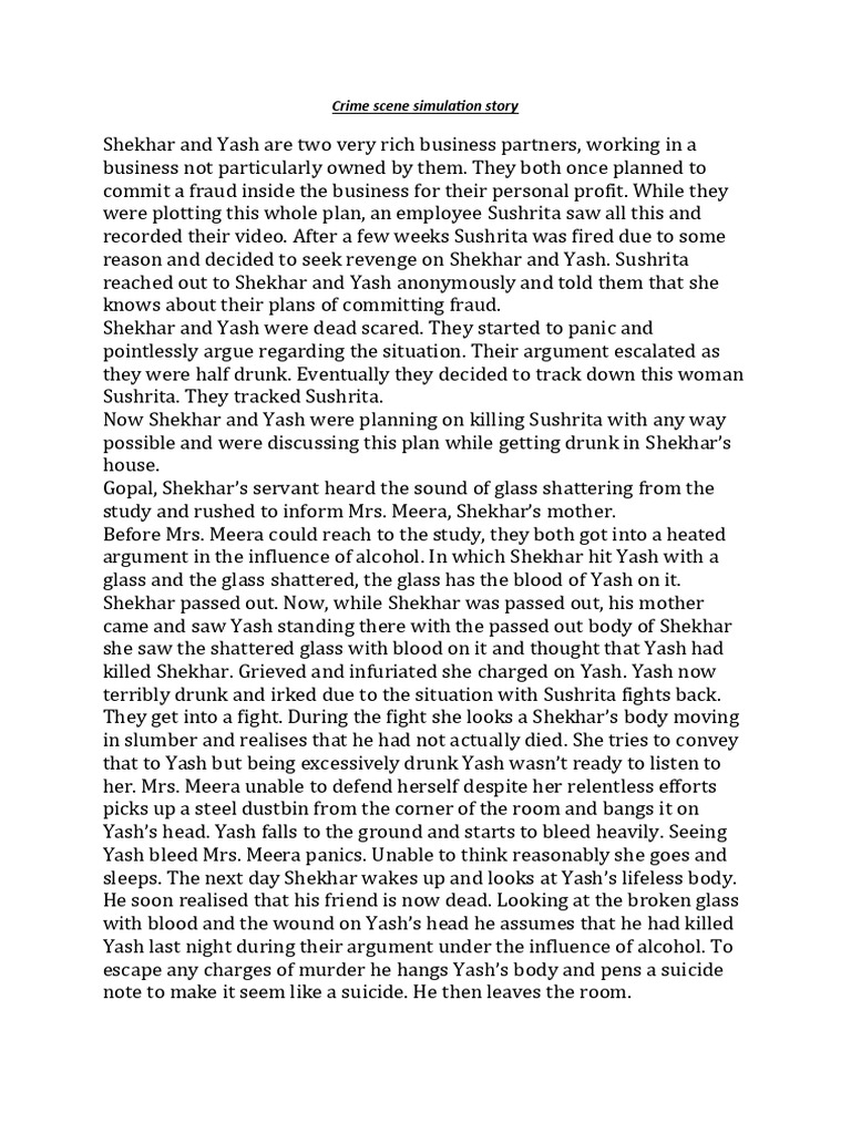 Crime Scene Answer PDF