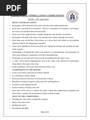 Crime Scene Simulation - Rules Regulations[0}
