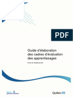 Guide Elaboration Des Cadres Evaluation Des Apprentissages Partie de Etablissement 2020