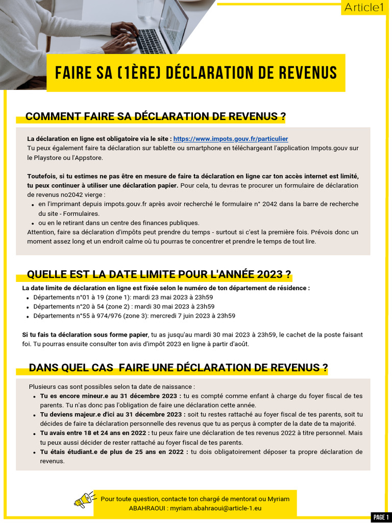 Déclaration de revenus 2023 : guide pratique | PDF | Impôt sur le ...