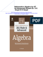 Download Skills In Mathematics Algebra For Iit Jee Main And Advanced Arihant Dr S K Goyal S K Goyal all chapter