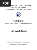 COMP218: Lab Work No. 2