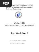 COMP 218: Lab Work No. 2