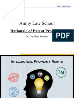 Rationale of Patent Protection