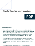 Tips For Writing Tsingtao Essay Questions