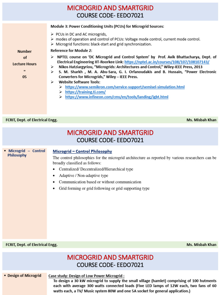 Microgrid Design and Control Strategies | PDF | Power Inverter ...