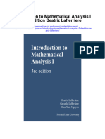 Introduction To Mathematical Analysis I 3Rd Edition Beatriz Lafferriere Full Chapter