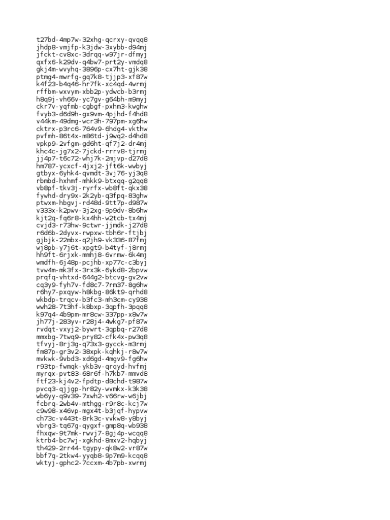 List of Serial Keys | PDF