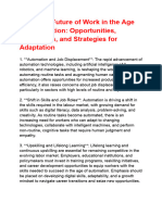 The Future of Work in the Age of Automation- Opportunities, Challenges, and Strategies for Adaptation