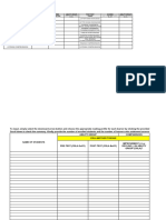 Grade 1 Class Profile k 3 Felt Pre and Post Assessment Scoresheet