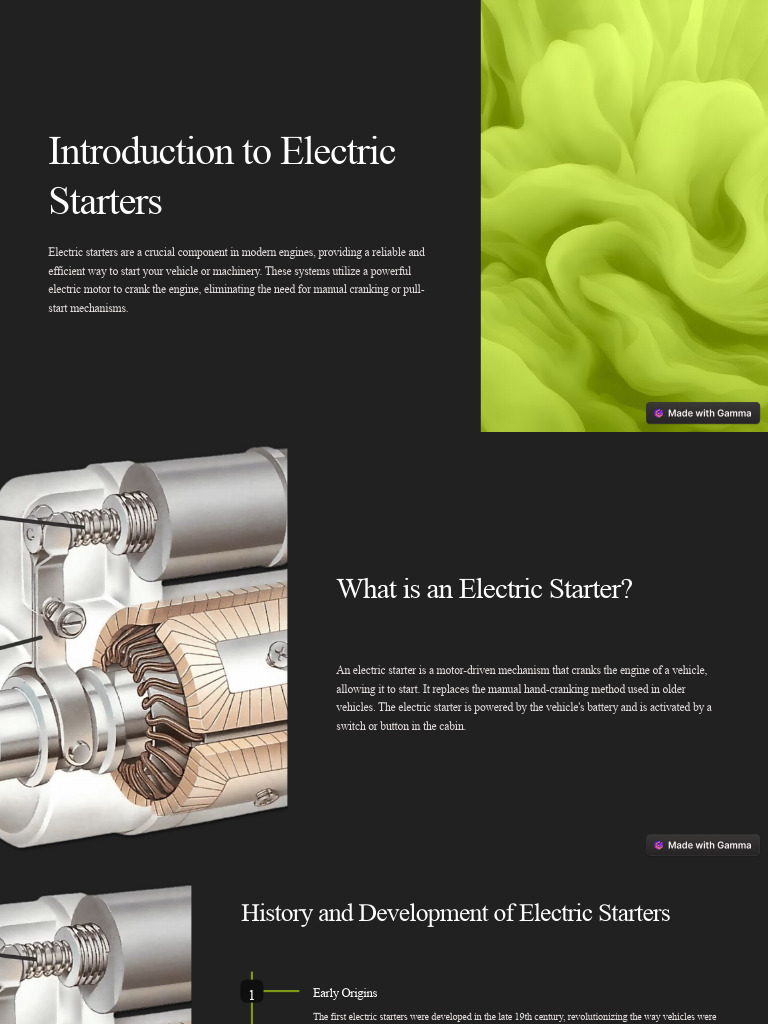 Understanding Electric Starters | PDF | Engines | Engineering
