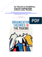 Organization Theories in The Making Exploring The Leading Edge Perspectives Linda Rouleau Full Chapter