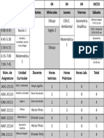 Horario Primer Semestre