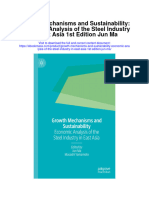 Growth Mechanisms and Sustainability Economic Analysis of The Steel Industry in East Asia 1St Edition Jun Ma Full Chapter