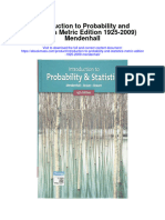 Download Introduction To Probability And Statistics Metric Edition 1925 2009 Mendenhall full chapter