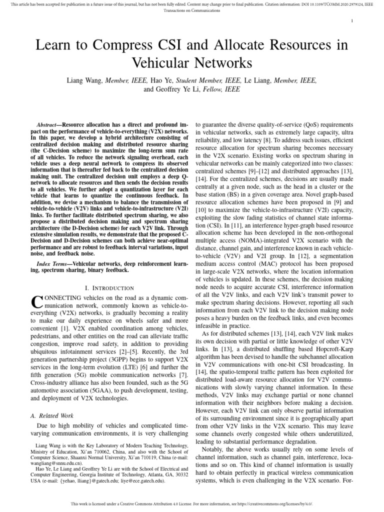 Resource Allocation in V2X Networks | PDF | Applied Mathematics ...