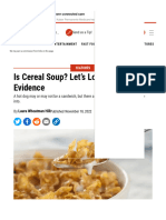 Is Cereal Soup? Let’s Look at the Evidence