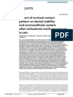 Impact of Occlusal Contact Pattern On Dental Stability and Oromandibular System After Orthodontic Tooth Movement in Rats