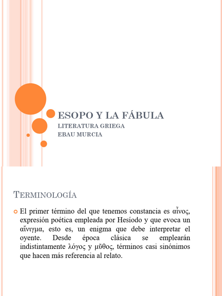 Esopo y La Fc3a1bula | PDF | Fábula | Esopo