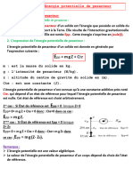 Travail Et Énergie Potentielle de Pesanteur