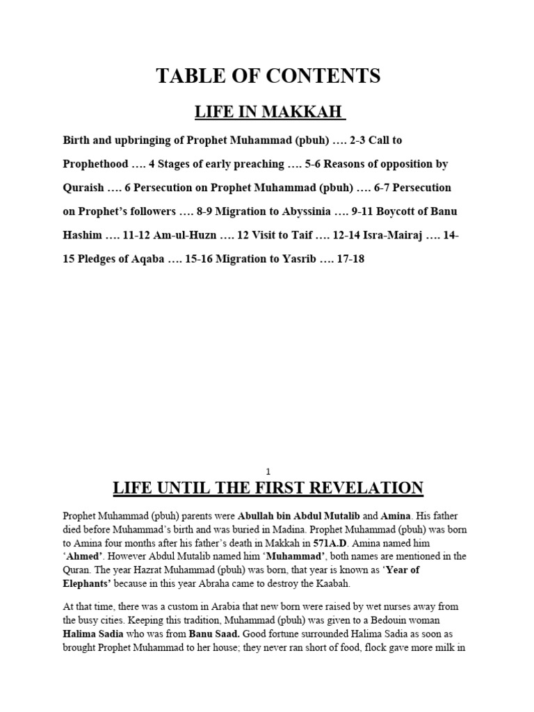 Life in Makkah PI | PDF | Muhammad | Mecca