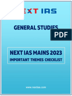 Next Ias Mains 2023 Important Topics Checklist