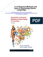 Introduction To Research Methods and Data Analysis in Psychology Darren Langdridge Full Chapter
